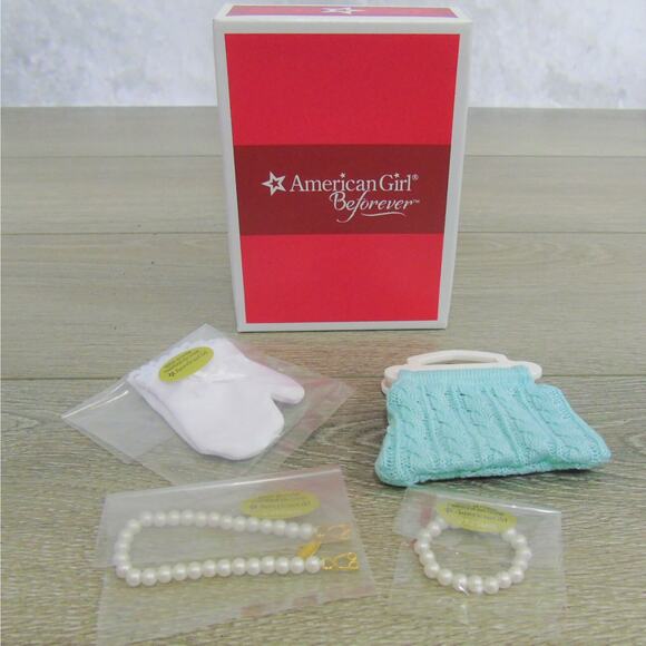 NEW American Girl MARYELLEN Doll ACCESSORIES Pearl Necklace Bracelet Purse Glove - Picture 10 of 11